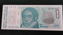 1985 YILI ARJANTİN 1 AUSTRALES HİÇ KULLANILMAMIŞTIR.
