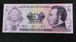 2003 YILI HONDURAS 5 LEMPİRA  A SERİSİ  HİÇ KULLANILMAMIŞTIR.
