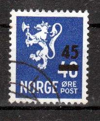 A.2280  1949 ULUSAL ARMA SÜRŞARJLI DAMGALI  NORVEÇ