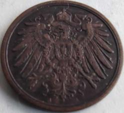 Almanya 1907 A 2 Pfennig Alman İmparatorluğu Bakır Madeni Para