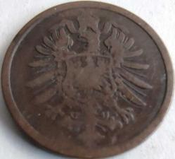Almanya 1875 F 2 Pfennig Alman İmparatorluğu (A Darphanesi - Berlin) Nadir Bakır Para