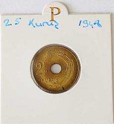 Türkiye Cumhuriyeti  1948 Yılı 2.5 Kuruş Çil    (TCMK0001)