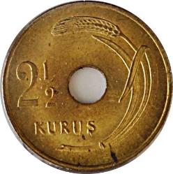 Türkiye Cumhuriyeti  1948 Yılı 2.5 Kuruş Çil    (TCMK0001)