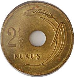 Türkiye Cumhuriyeti  1949 Yılı 2.5 Kuruş Çil    (TCMK0002)