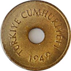 Türkiye Cumhuriyeti  1949 Yılı 2.5 Kuruş Çil    (TCMK0002)