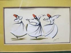 SANATÇI İMZALI SEMAZEN DERVİŞLER RESMİ