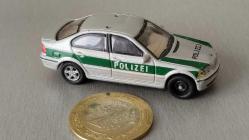 HONGWELL  BMW3 SERİSİ ALMAN POLİS ARABASI  DÖKÜM 1/87 ÖLÇEK KOLEKSİYON ÜRÜNÜ. KULLANILMIŞTIR.RESİMDE GÖRÜLDÜĞÜ GİBİ.