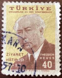 1957 Theodor Heuss Türkiye Ziyaret Hatırası