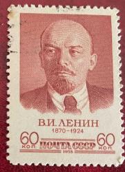 1958...LENİN.CCCP RUSYA  TEK PUL DAMGALI