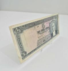 5 Türk Lirası 5 Emisyon 4 Tertip 1965 Senesi Beş Türk Lirası