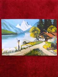 Dönem ürünü bayram tebrik kartı kartpostal