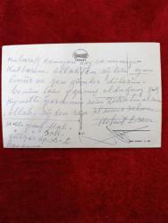 Dönem ürünü bayram tebrik kartı kartpostal