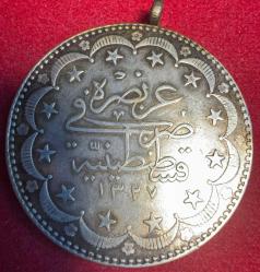 OSMANLI MEHMED REŞAD 1909-1918 ( AH 1327-1336)  20 KURUŞ GÜMÜŞ 1327/9