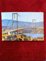 Dönem ürünü İstanbul Boğaziçi köprüsü kartpostal