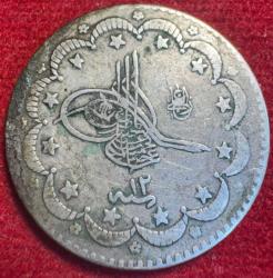 OSMANLI ABDÜLHAMİD 1876-1909  ( AH 1293-1327)  5 KURUŞ  GÜMÜŞ 1293/12