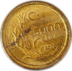 Türkiye Cumhuriyeti 1996 Yılı 2000  Lira Az Bulunur   (Nadir )  (TCMK0008)