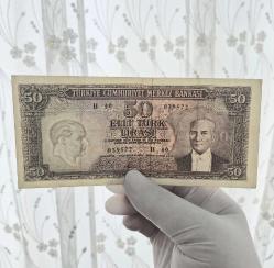 50 Türk Lirası 5 Emisyon 6 Tertip 1964 Senesi Elli Türk Lirası