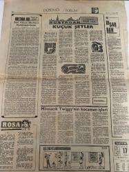 DÜNYA GAZETESİ - DOĞUM GÜNÜ HEDİYESİ (TURKISH NEWSPAPPER) - 17 KASIM 1967 - SADECE TEK YAPRAKTIR -Cevdet Sunay-Süleyman Demirel-Fatih Rıfkı Atay-Bedii Faik-Kemal Zaim Sunel-İsmet Giritli-Selahattin Cihanoglu-Kıbrısa müdahale kararını erteledik-Ankaradaki mitingde gençler kavga ettiler-Başkentte yoğun bir siyasi faaliyet var-Sunay Ankaraya döndü-İstanbulda hadiseli mitingler yapıldı-Yeşilköy Hava alanı 4 5 saat trafiğe kapandı-Hukukta derslere başlandı-Kemal Zaim Sunel vefat etti-Meclisin gizli oturumu-Rusyadan küçük şeyler-Minanacık Twiggy nin kocaman işleri-Haftada bir Özel Yüksek Okulların Devletleştirilmesi-Dışardan