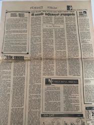 DÜNYA GAZETESİ - DOĞUM GÜNÜ HEDİYESİ (TURKISH NEWSPAPPER) - 26 TEMMUZ 1970 - SADECE TEK YAPRAKTIR -Fahri Kurtuluş-Halil Atasoy-Fatih Rıfkı Atay-İbrahim Tekin-Çimento ihracatına bu yıl başlanıldı-Güdümlü füze taşıyan 3 Rus savaş gemisi Akdenize gitti-Füze gemileri dün boğazlardan geçerek Ege den denize çıktılar-Hükümet halk ve ordu demokrasiye bağlıdır-Orta Doğu Üniversitesinde bir sol ihtilal planlanıyor-Yunanlıların Arap ölçülerini protesto etti-Demir aybaşından itibaren serbest olarak satılacak-5 aylık ihracatımızda geçen yıla nazaran 25 milyon dolar artış var-Amerika Japonya ekonomik ilişkileri-46 senedir değişmeyen propaganda-Ölüm korkusu-Karga bana dedi ki
