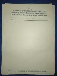 Tıp Tarihi, T.c. Sıhhat ve İçtimai Muavenet Vekaleti Beyoğlu İlk Yardım Hastahanesi Boş Reçete