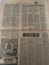 DÜNYA GAZETESİ - DOĞUM GÜNÜ HEDİYESİ (TURKISH NEWSPAPPER) - 8 HAZİRAN 1966 - SADECE TEK YAPRAKTIR -İsmet İnönü-Süleyman Demirel-Falih Rıfkı Atay-Mehmet Arif Demirer-Miray Tekelioğlu-Bedi Faik-Niyazi Aydın-Victor Zorza-J F Kalin-S Richard-Demirel ispata davet etti-İnönü CHP nin yenilgisini Nurculuğa bağladı-Rusya da açık duruşmalar-Seçimden alınan dersler-Kayıp kızın kafatası dün bulundu-Sunay bugün yurt gezisine çıkıyor-Muhalefetin iddiaları karşısında A Dallının önergesi-NATO nun geleceğine dair önemli kararlar alındı-Biraz insaf-Fransa nın desteği olmadan NATO ya eş bir Avrupa savunma sistemi kurulamaz-Cezayir gelecek ihtilali bekliyor-NATO Fransız gücünü muhafaza edebilir-Kızıl Çin de uyuşmazlıklar-Hayata isyan-Takvim