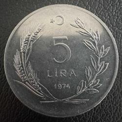 Türkiye 5 Lira 1974