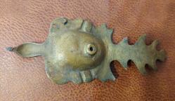 Avrupa, Tavus Kuşu Temalı Eski Küllük. Kaidesiz ve Kanatları Eksiktir. Pirinç. Haliyle. 1970'ler-80'ler.