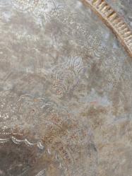 Tekke işi, Osmanlı Dönemi Mührü Süleyman Motifli, 56 cm. 2400 gr. Komple Desenli Bakır Tepsi..Şark Köşesi için ideal.