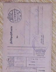 1916 ALMANYA FELDPOSTKARTE ARAZİ POSTASI