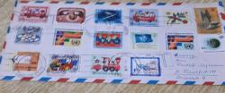 LOT.14 » 1967 UNITED NATIONS DAN ALMANYAYA GİDEN 16 PULLU MEKTUP