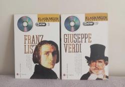 2 ADET KLASİK MÜZİK ALBÜMÜ.VERDİ VE LİSZT  CD +KİTAP  ALBÜM KONDİSYON YÜKSEK KOLEKSİYONLUK NADİR