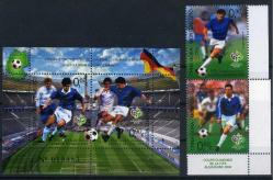 Koleksiyon Pulları,Karadağ 2006 FIFA,Dünya Almanya Futbol Şampiyonası,2 Pul+1Blok,Damgasız Tam Seri,Kia-80