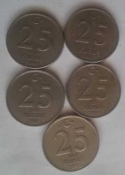 2005 25 YENİ KURUŞ 5 ADET