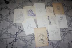 LOT.14 » 1980  SENELERINE AİT KARAKALEM AMATÖR CİZİMLER DETAYLAR RESIMLERDE LOT HALİNDE HEPSİDE GÖNDERİLECEKTIR ( R21 -1