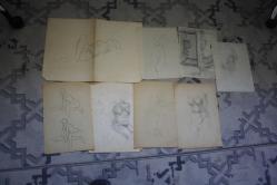 1980  SENELERINE AİT KARAKALEM AMATÖR CİZİMLER DETAYLAR RESIMLERDE LOT HALİNDE HEPSİDE GÖNDERİLECEKTIR ( R21 -3