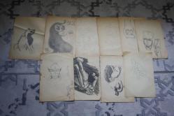 1980  SENELERINE AİT KARAKALEM AMATÖR CİZİMLER DETAYLAR RESIMLERDE LOT HALİNDE HEPSİDE GÖNDERİLECEKTIR ( R21 -9