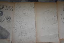 1980  SENELERINE AİT KARAKALEM AMATÖR CİZİMLER DETAYLAR RESIMLERDE LOT HALİNDE HEPSİDE GÖNDERİLECEKTIR ( R21 -9