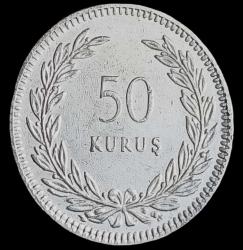 1947 50 Kuruş gümüş 4gr