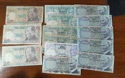 6-7 EMİSYON YERLİ ESKİ KAĞIT PARALAR LOTU