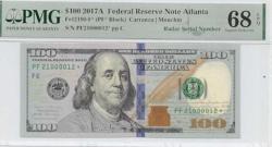 Amerika 100 dollar 2017. Çil çok yüksek kondisyon. Replacement RADAR
