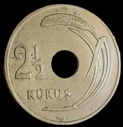 1949 Delikli 2'5 Kuruş