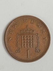 1974 Birleşik Krallık 1 New Penny - Kraliçe II. Elizabeth (Bronz)
