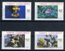 Koleksiyon Pulları1988 Tıpta Kullanılan Anadolu Bitkileri,4 Pul Damgası Tam Seri,Kia-92