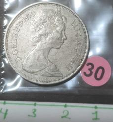 İngiltere 1970 10 Yeni Pence Elizabeth Para Kolekstiyonu - 1970 ve öncesi madeni para koleksiyonu