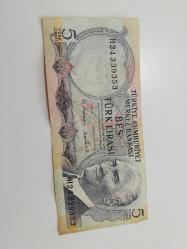 6.EMİSYON 5 TÜRK LİRASI 1968