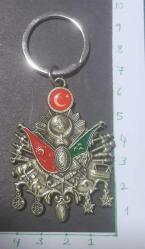 Osmanlı Arma  Metal Ahaharlık çift Taraflı Metal Anahtarlık - Detaylı arma çalışması yeni dönem.