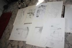 35 DEN FAZLA LOT  KARAKALEM AMATÖR CİZİMLER DETAYLAR RESIMLERDE LOT HALİNDE HEPSİDE GÖNDERİLECEKTIR ( DEPO