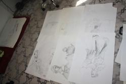 35 DEN FAZLA LOT  KARAKALEM AMATÖR CİZİMLER DETAYLAR RESIMLERDE LOT HALİNDE HEPSİDE GÖNDERİLECEKTIR ( DEPO