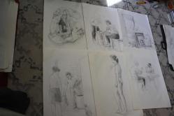 35 DEN FAZLA LOT  KARAKALEM AMATÖR CİZİMLER DETAYLAR RESIMLERDE LOT HALİNDE HEPSİDE GÖNDERİLECEKTIR ( DEPO