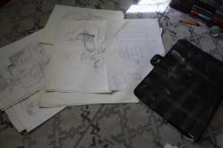 35 DEN FAZLA LOT  KARAKALEM AMATÖR CİZİMLER DETAYLAR RESIMLERDE LOT HALİNDE HEPSİDE GÖNDERİLECEKTIR ( DEPO